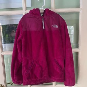 North Face Pink Fuzzy Jacket.